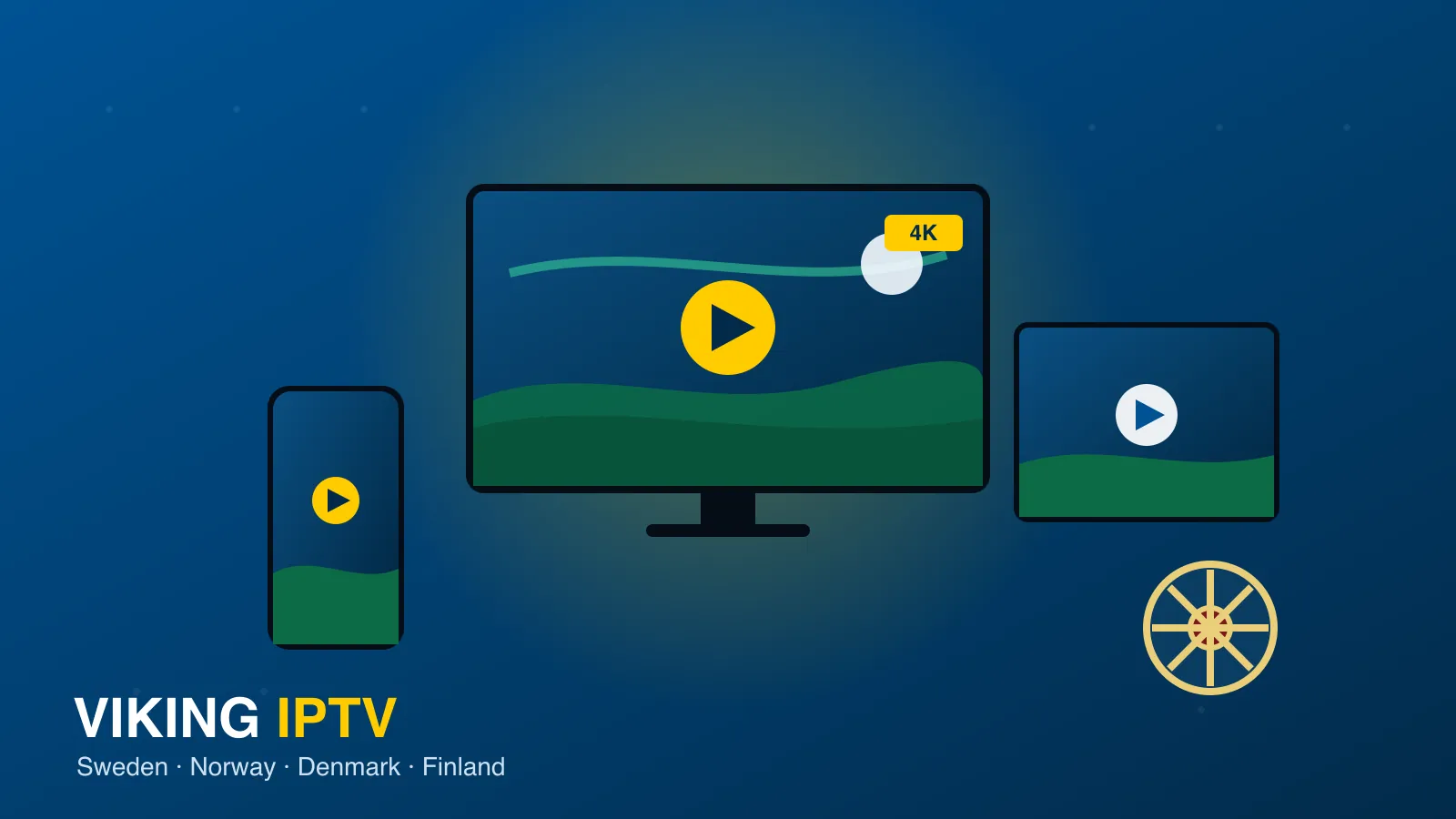 Viking IPTV 4K streaming on Smart TV, tablet and phone across Sweden, Norway, Denmark and Finland